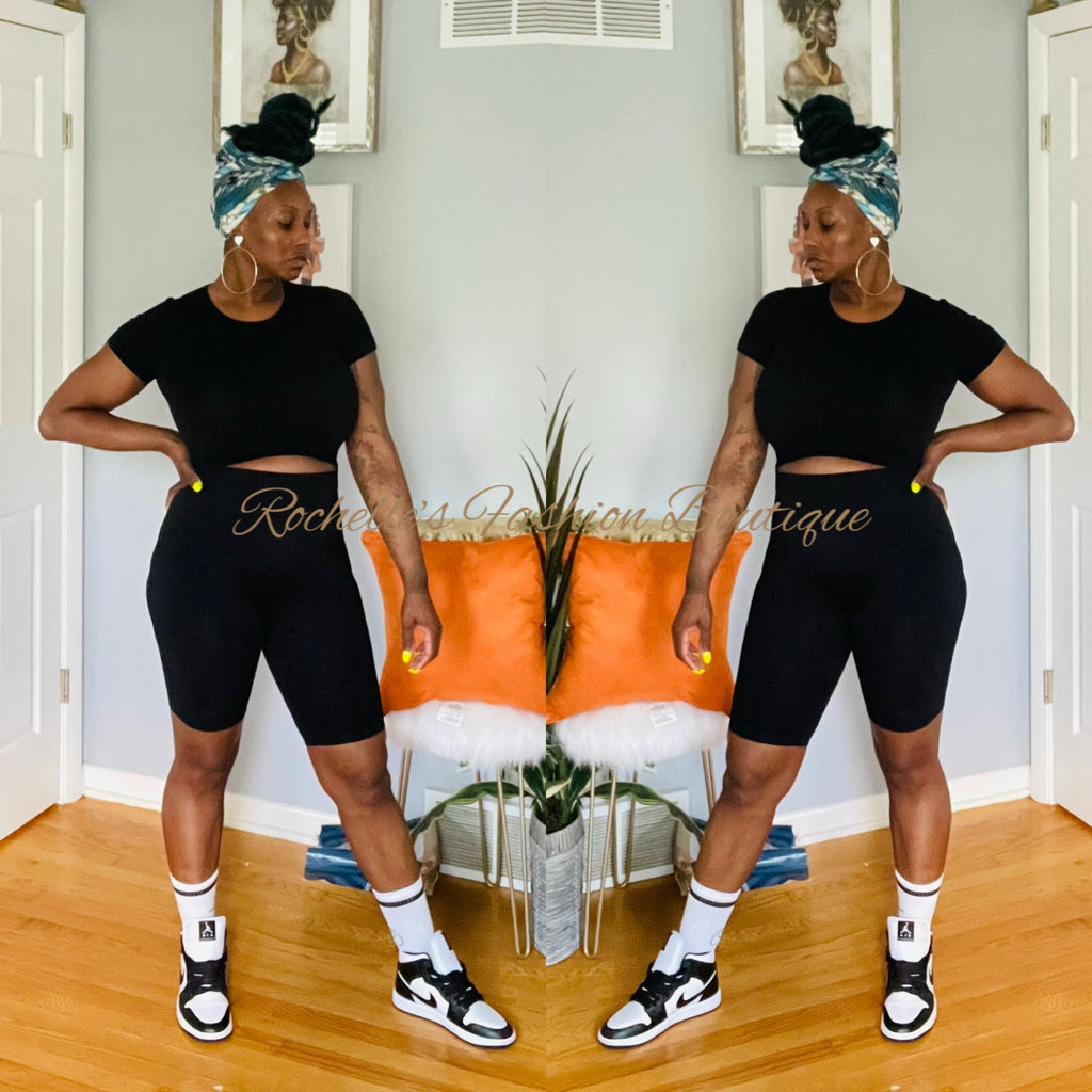Solid Black Biker Set