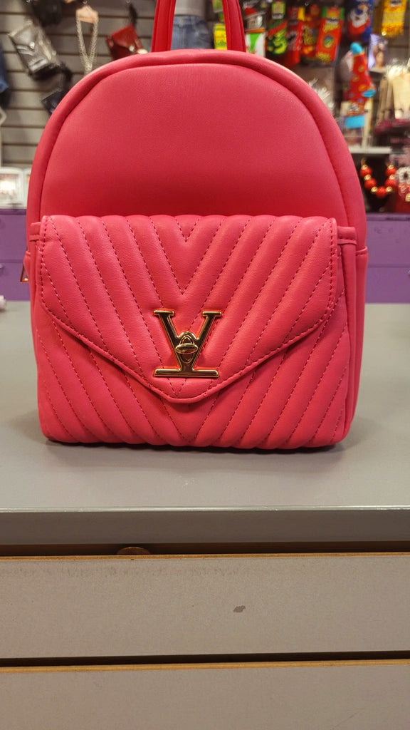 Pink LV Inspired Backpack