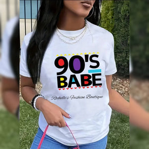 White 90's Babe T Shirt