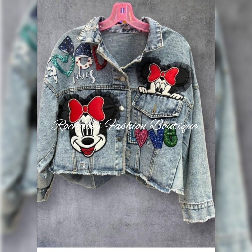 Minnie Mouse Denium Crop Jacket