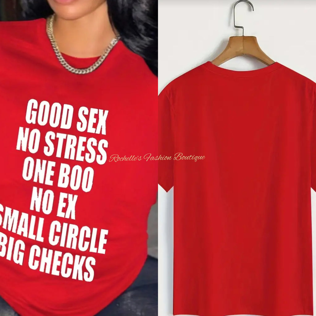 Red No Stress T-Shirt