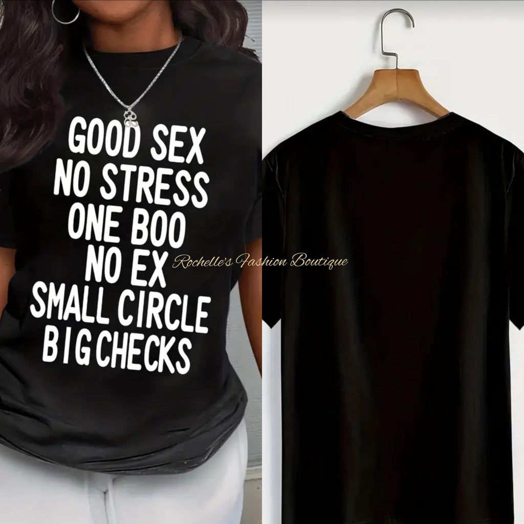 Black No Stress T-Shirt