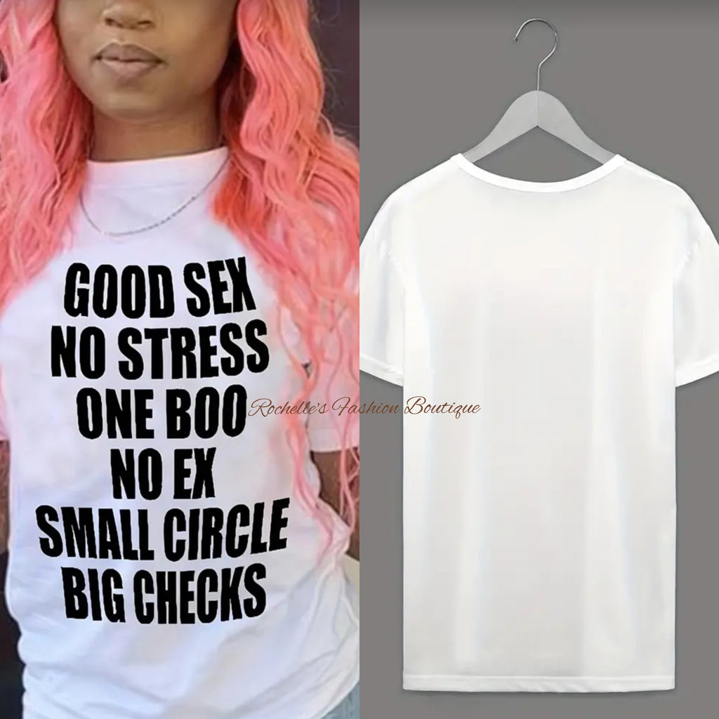 White No Stress T-Shirt