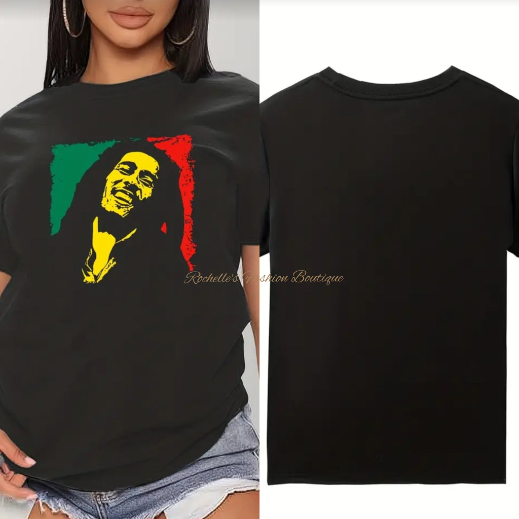 Black Bob Marley T-Shirt