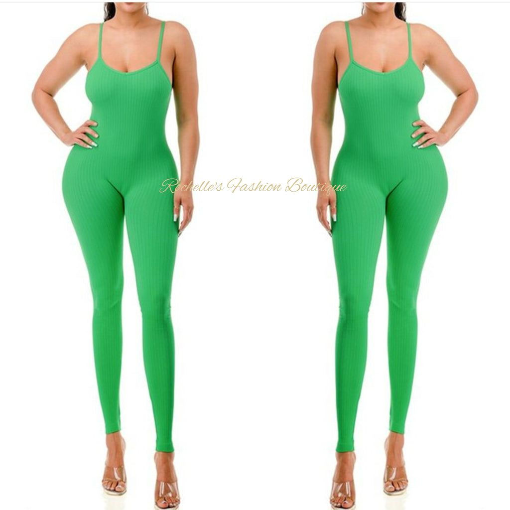 Green Sleeveless Jumpsuit