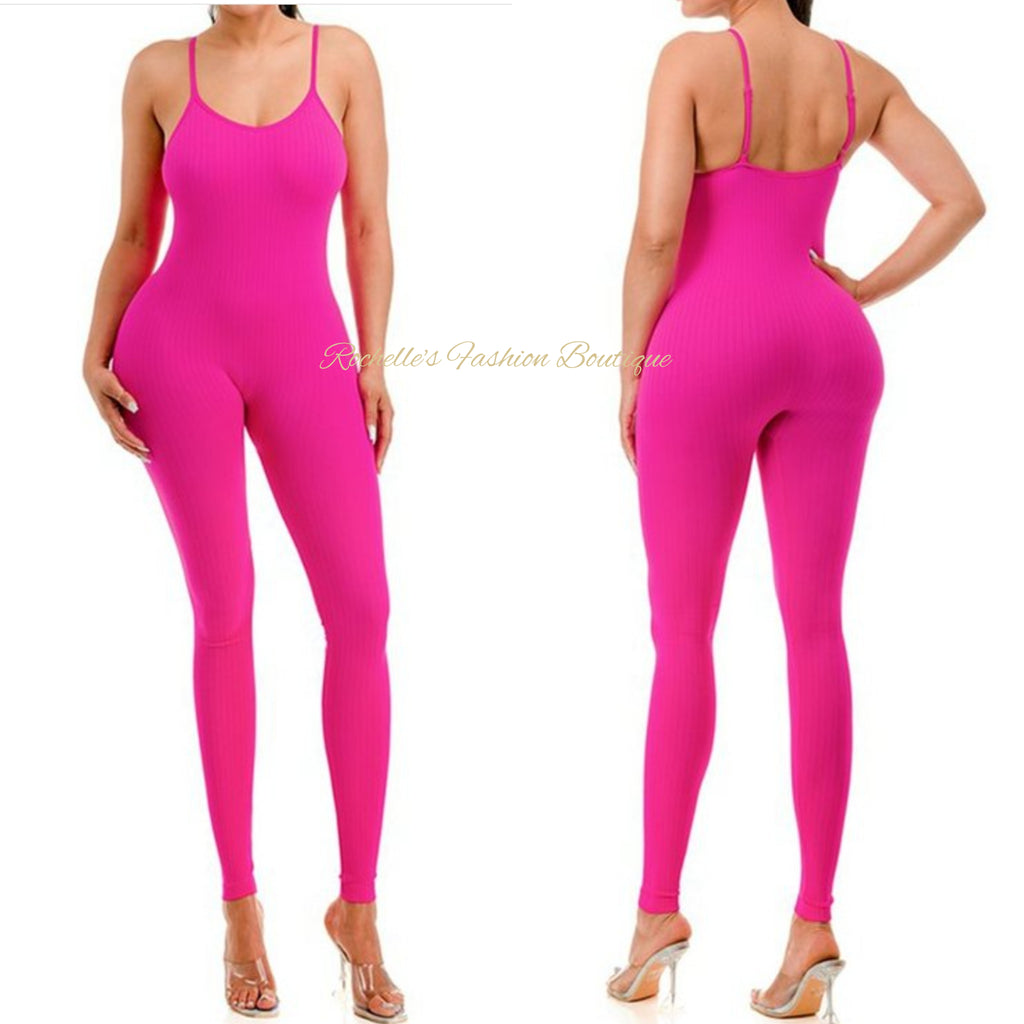 Pink Sleeveless Jumpsuit