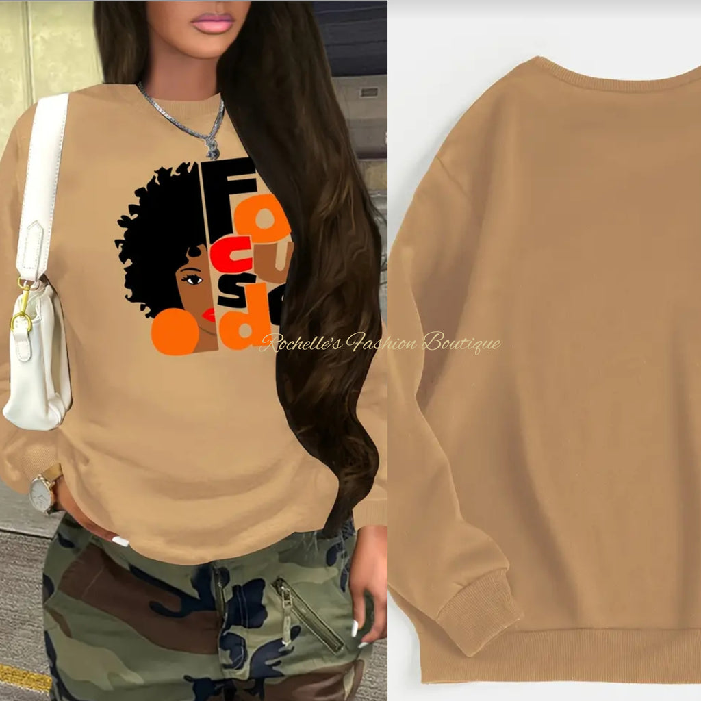 Tan Focused Sweat Shirt