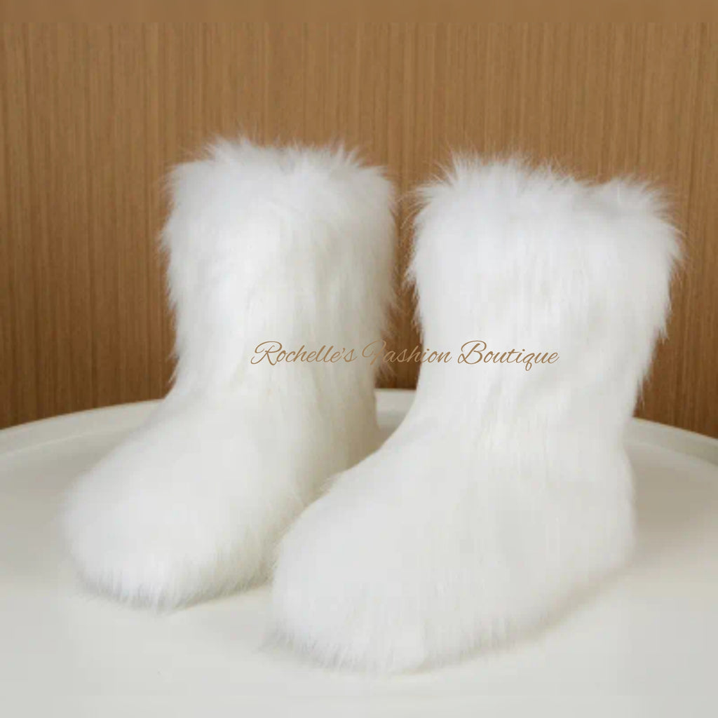 White Fur Boots