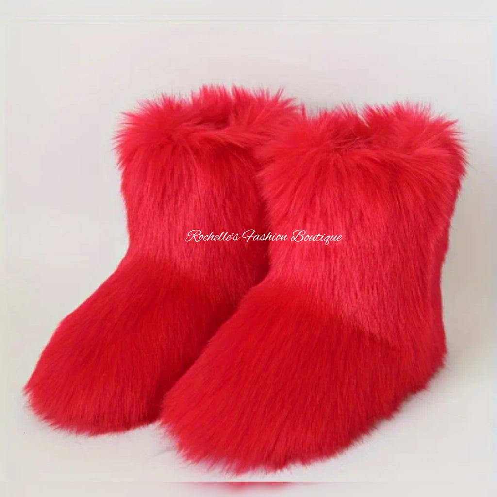 Red Fur Boots