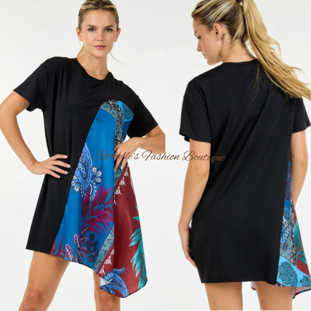 Muliti Blue Hilo S/S Tunic Dress