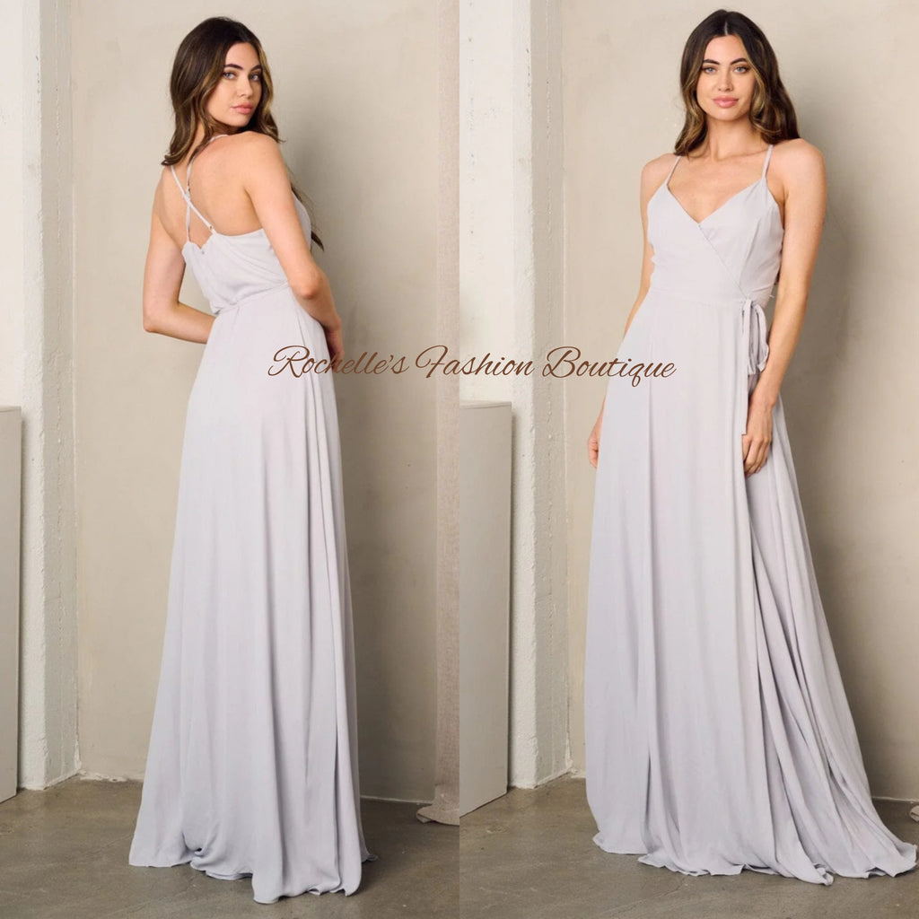 Lt Grey Sleeveless Maxi Dress