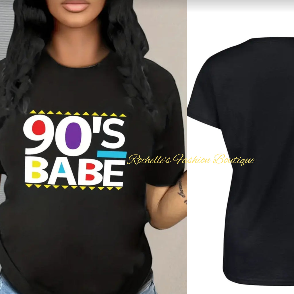 Black 90"s Babe Graphic T-Shirt