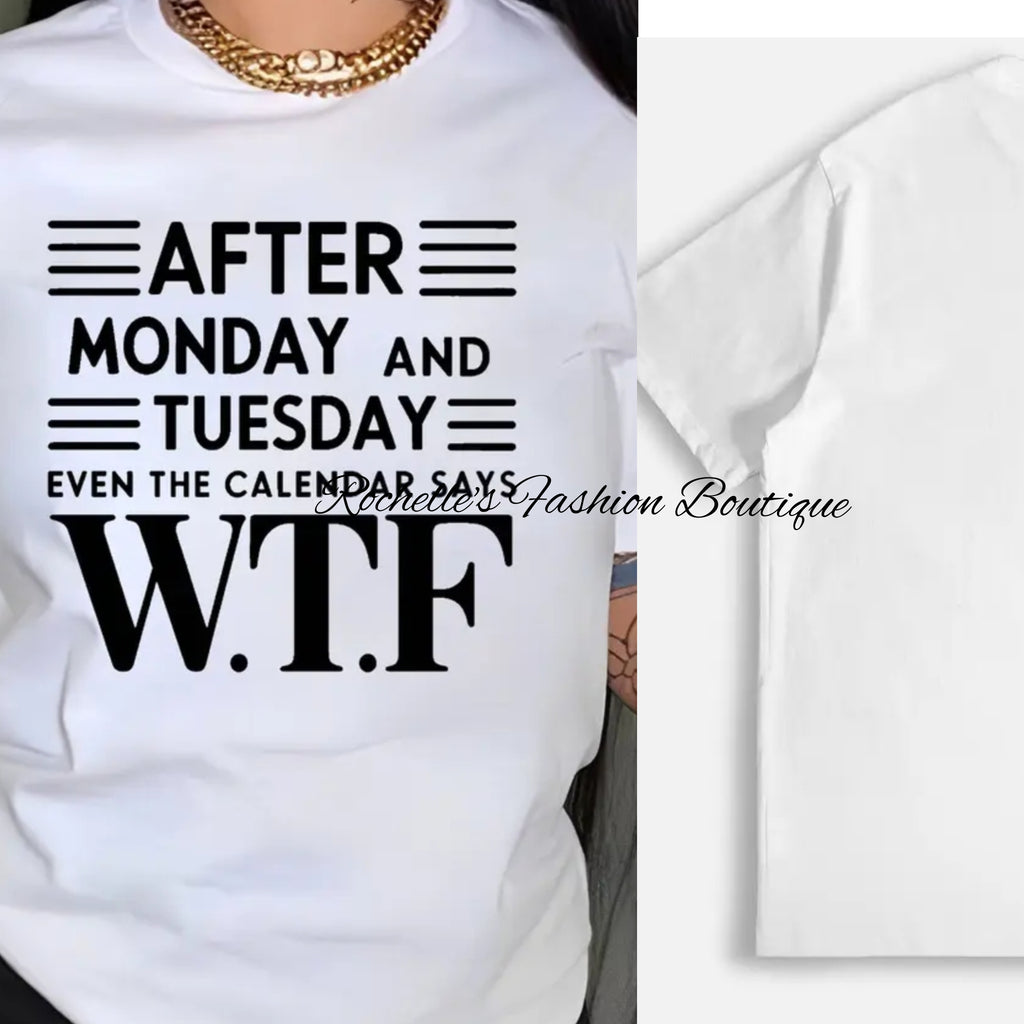 After Monday White T-Shirt