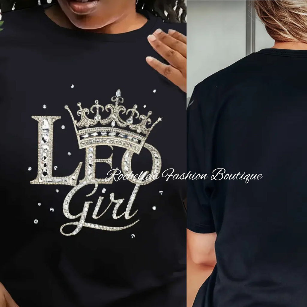 Black Sparklng Crown T_Shirt