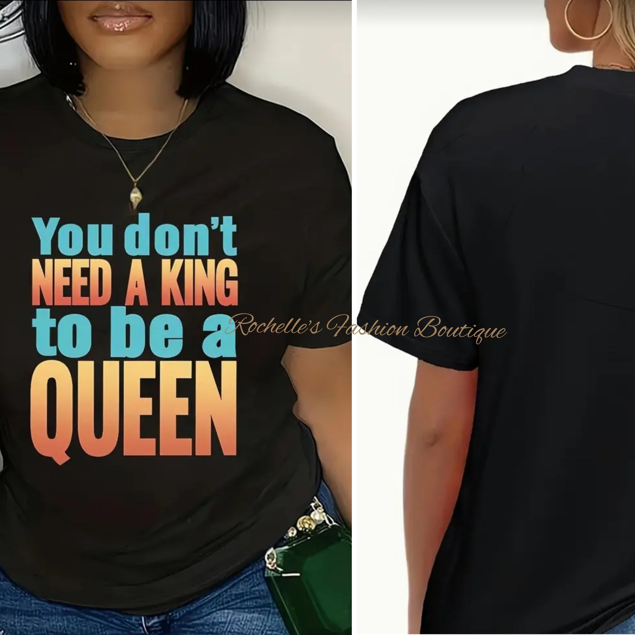 Black Queen T-Shirt – ROCHELLE'S FASHION BOUTIQUE