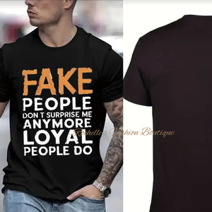 Black Fake People T-Shirt