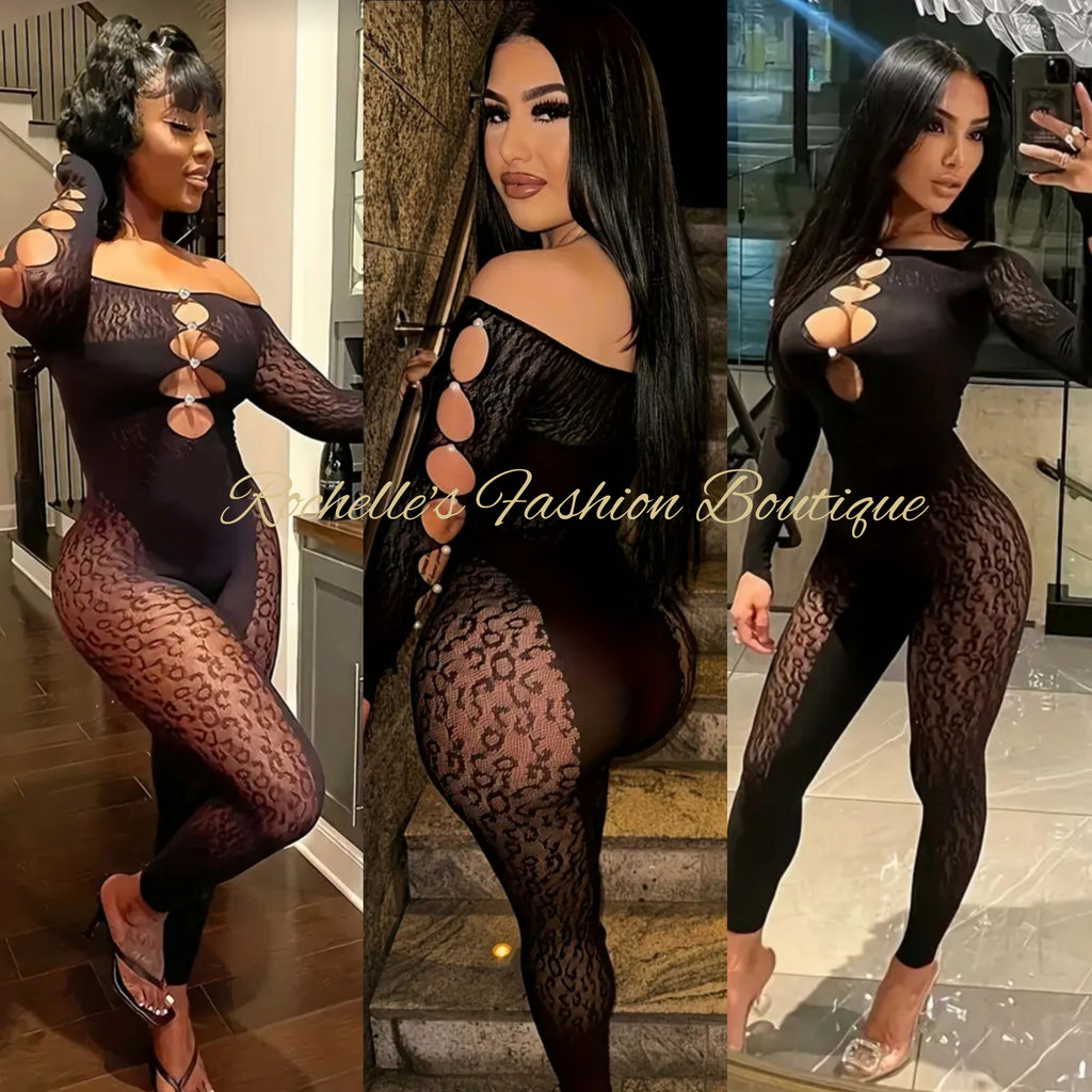 Black Cutting Up Jumpsuit