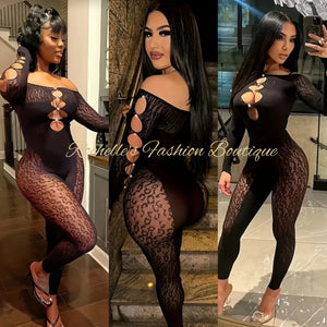 Black Cutting Up Jumpsuit