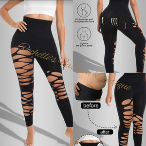 Black Cut Out High Waist Tummy Control Legging