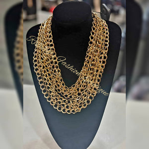 Gold Chained Necklace Set