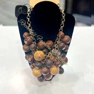Multi Wooden Ball Necklace Set