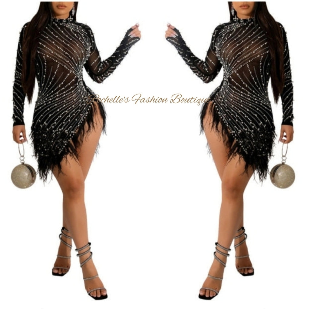 Hilo Rhinestone Mini Dress